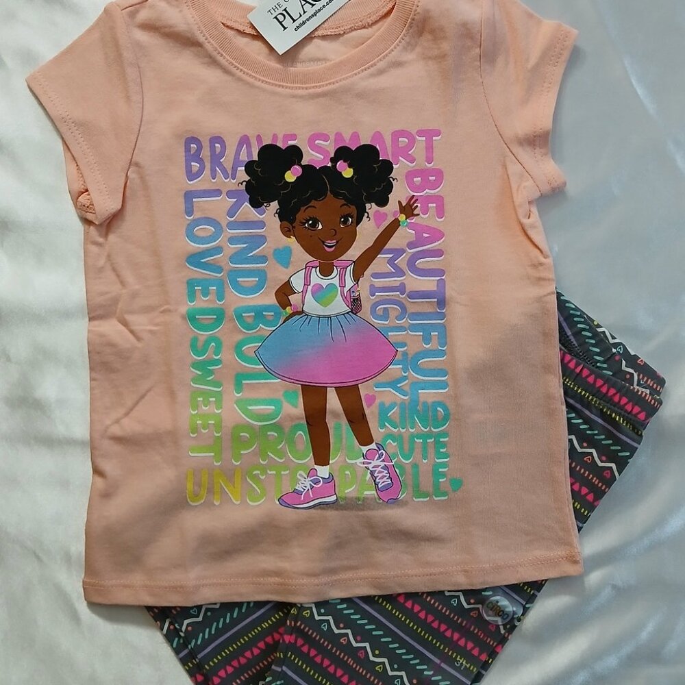 Toddler Girl 2pc. Tee/Leggings Set  - 3T